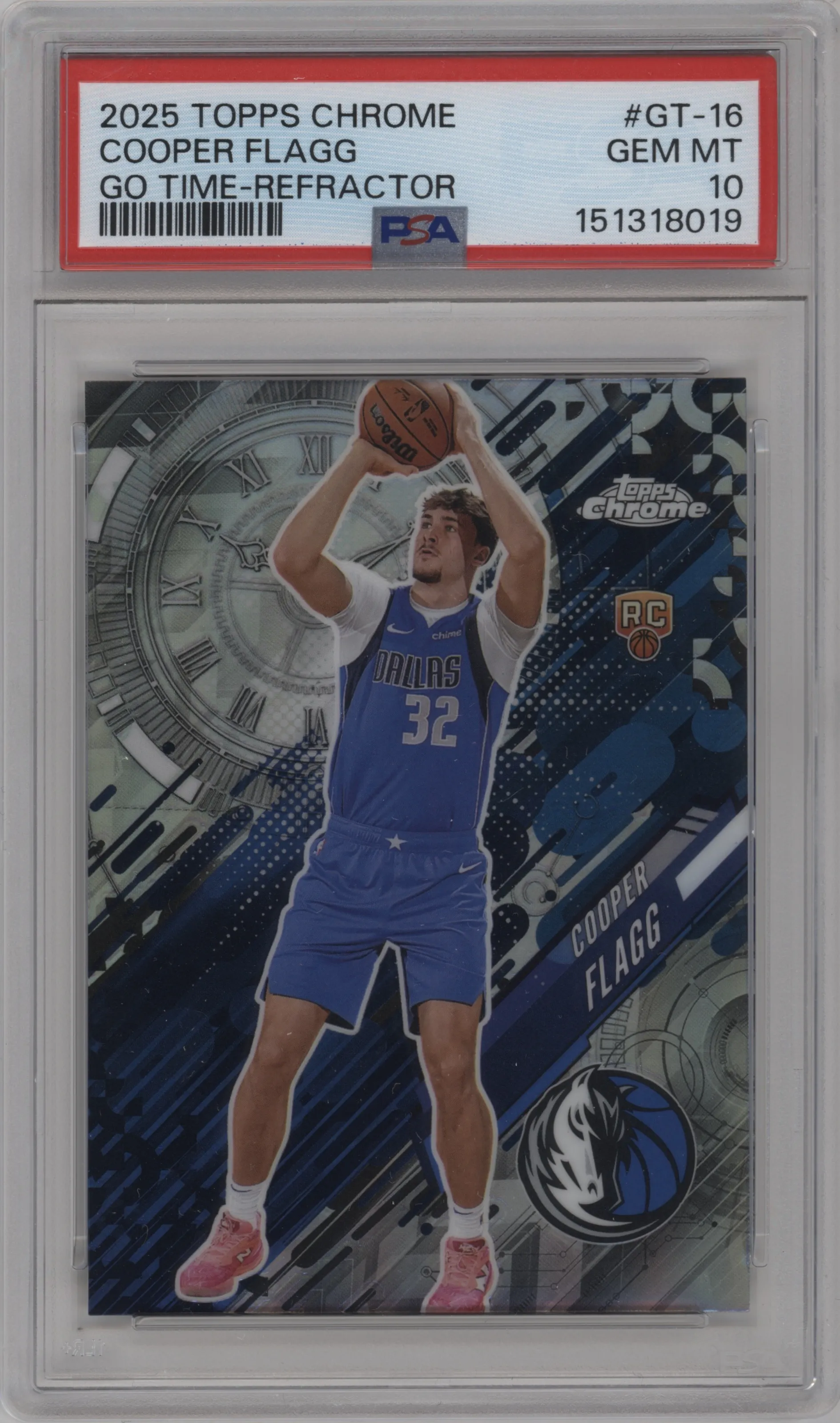 2025 Topps Chrome Go Time Cooper Flagg Refractor #GT-16 PSA 10
