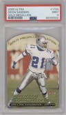 Deion Sanders	 from the 2000 Fleer Ultra set featuring a Gold Medallion parallel graded by PSA and given an overall grade of 9.