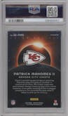  Patrick Mahomes II from the 2024 Panini Spectra set graded by PSA and given an overall grade of 10.