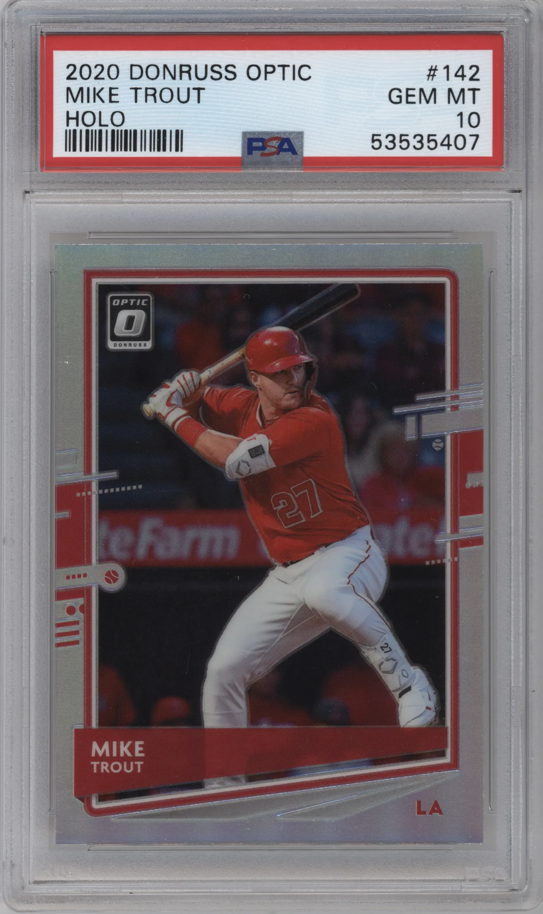2020 Panini Donruss Optic Mike Trout Holo #142 PSA 10