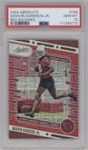Marvin Harrison Jr. from the 2024 Panini Absolute set featuring a Red Squares parallel graded by PSA and given an overall grade of 10.
