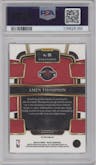 Amen Thompson from the 2023-24 Panini Select  set featuring a Tiger parallel graded by PSA and given an overall grade of 10.