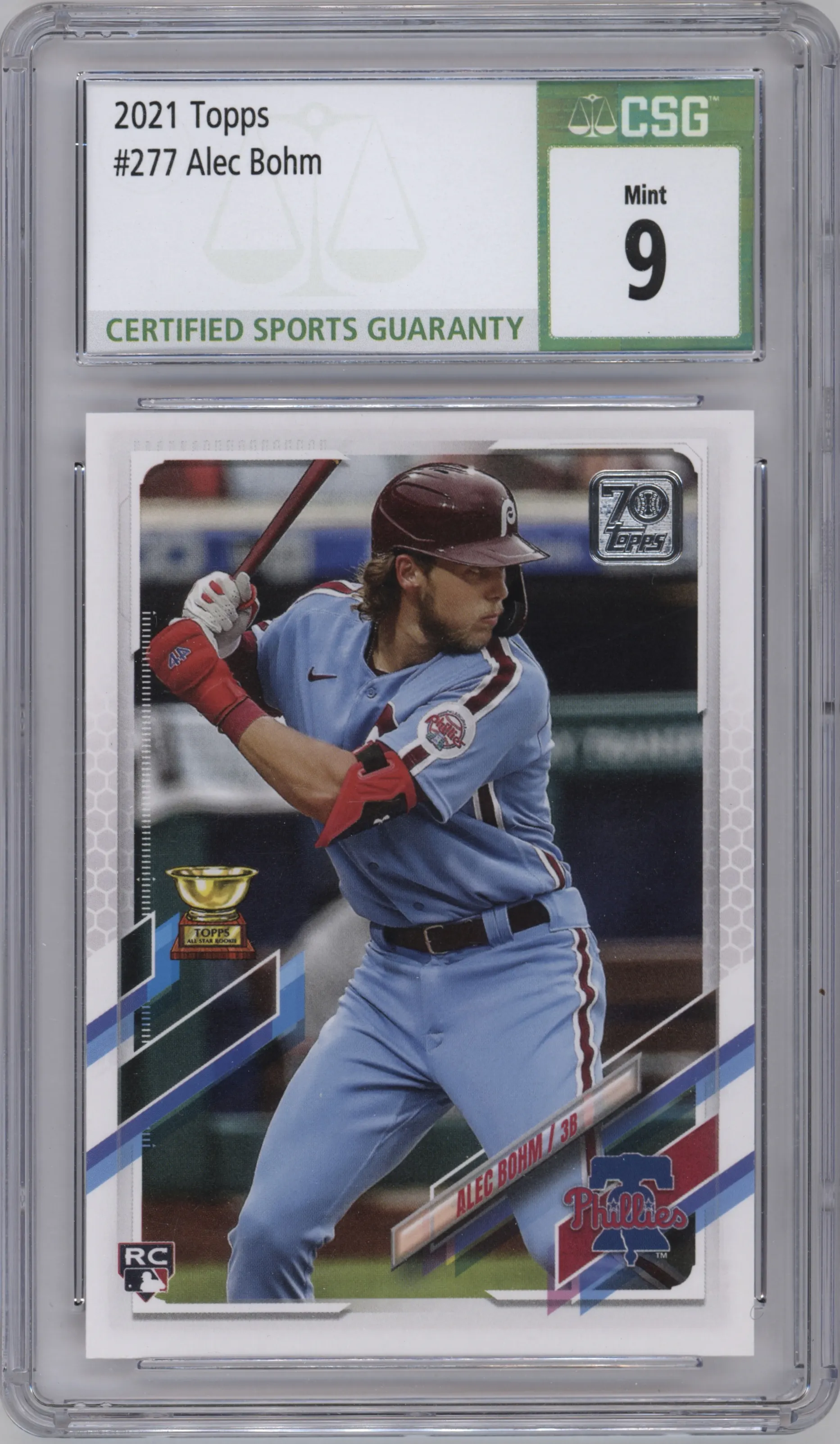 2021 Topps Series 1 Alec Bohm CGC 9