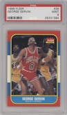 George Gervin from the 1986-87 Fleer set graded by PSA and given an overall grade of 9.