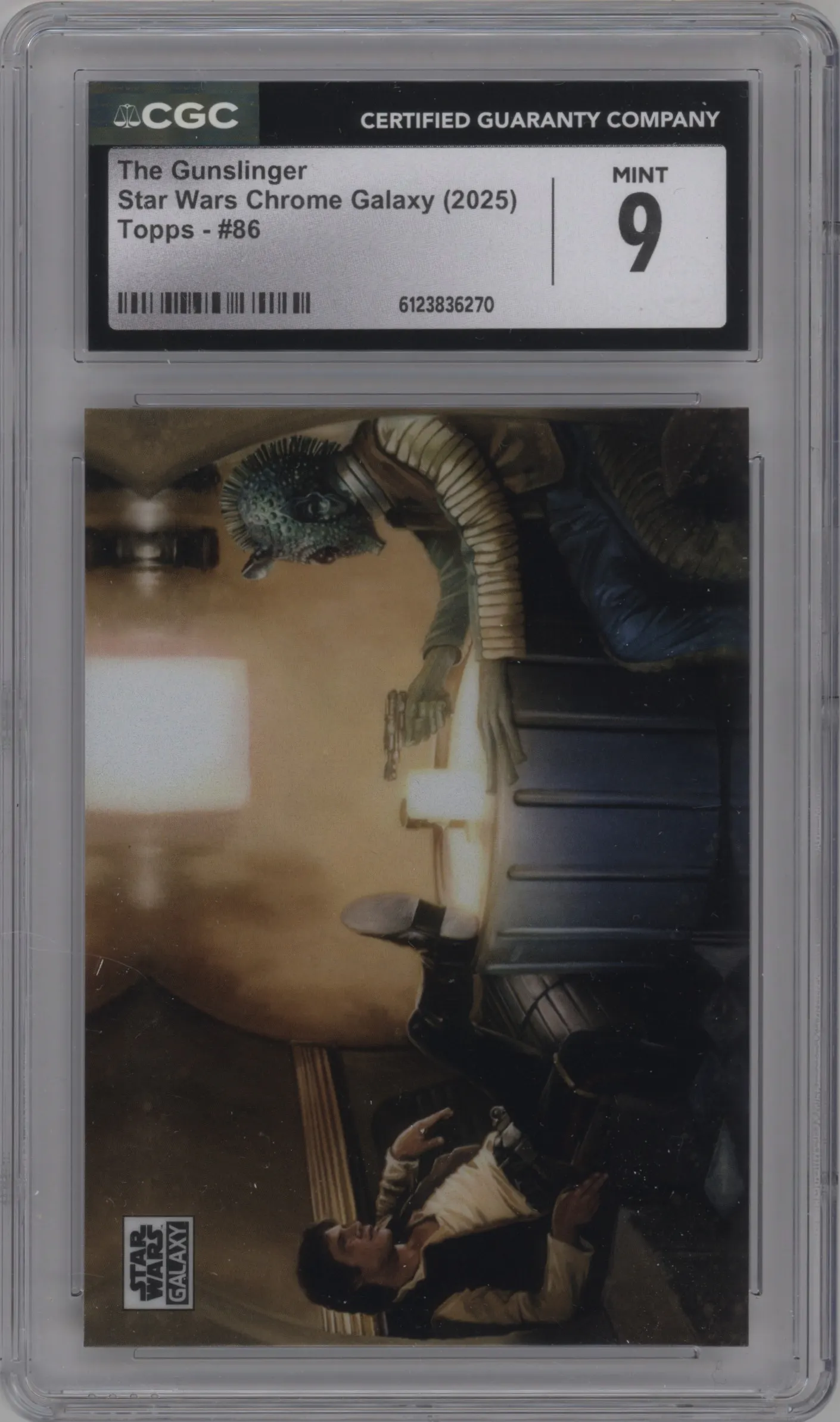 2025 Topps Chrome Star Wars Galaxy The Gunslinger #86 CGC 9