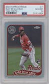 Elly De La Cruz from the 2024 Topps Chrome set graded by PSA and given an overall grade of 10.