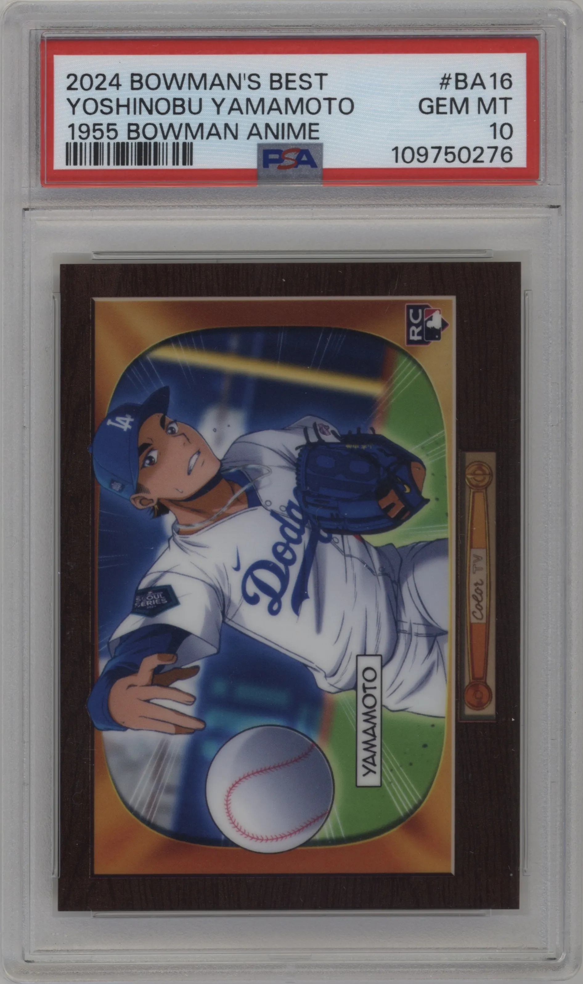 2024 Bowman's Best '55 Anime Yoshinobu Yamamoto #BA-16 PSA 10