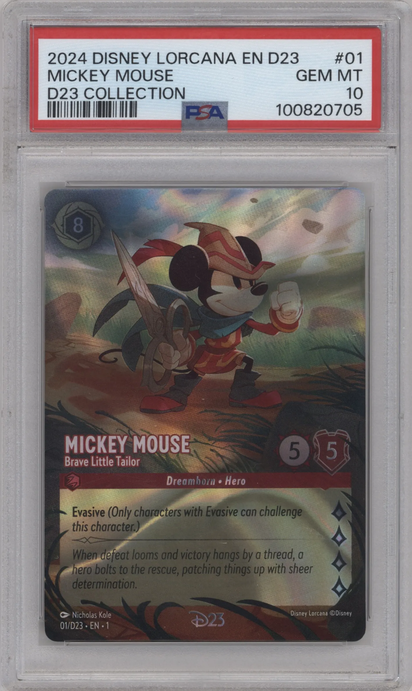 2024 Disney Lorcana D23 Promo Mickey Mouse #01 PSA 10