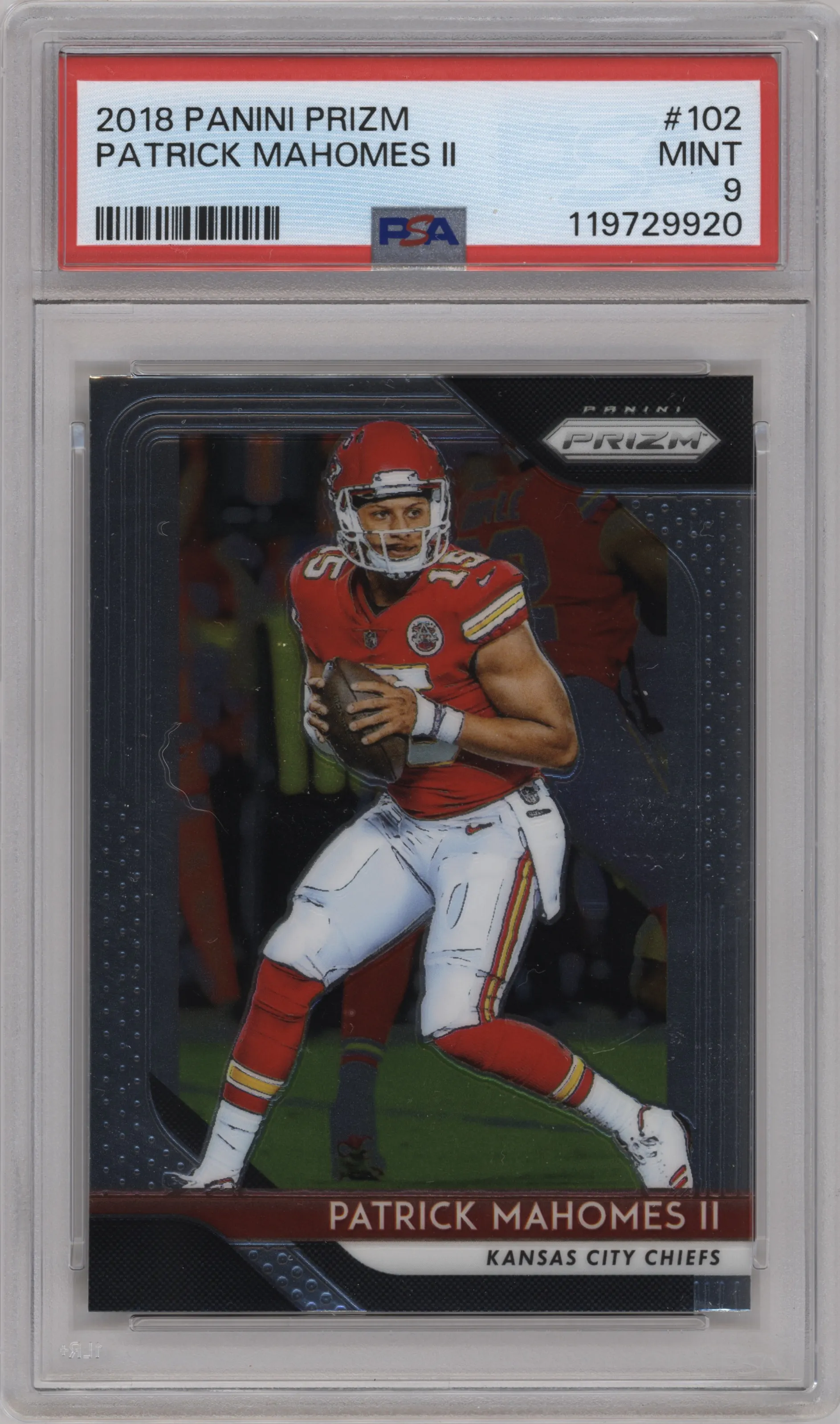 2018 Panini Prizm Patrick Mahomes II PSA 9