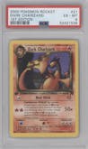 Dark Charizard from the 2000 Pokemon set graded by PSA and given an overall grade of 6.