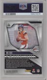 Bo Nix from the 2024 Panini Prizm set featuring a Neon Green Pulsar  parallel graded by PSA and given an overall grade of 10.