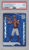 Jayden Daniels  from the 2024 Panini Donruss Elite set featuring a Explosion parallel graded by PSA and given an overall grade of 9.