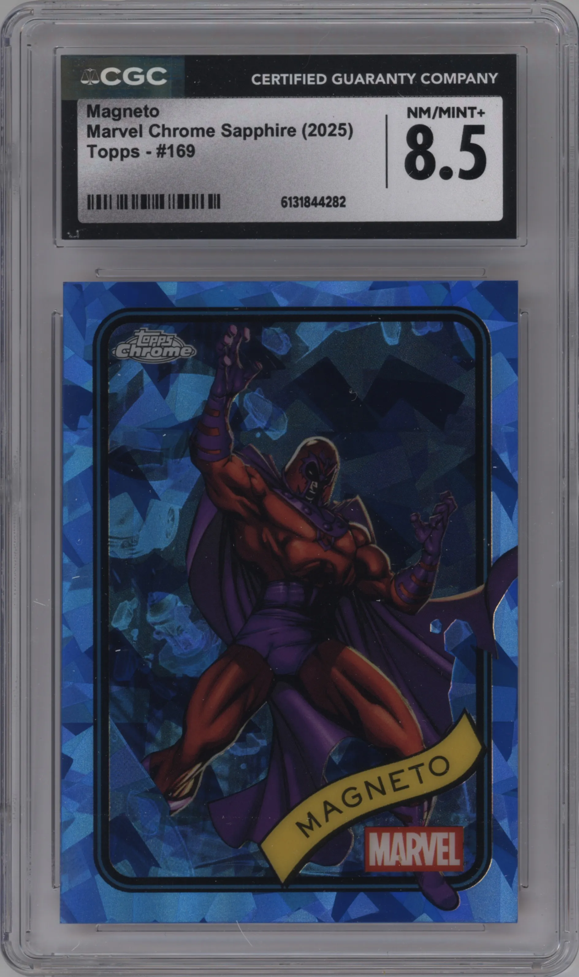 2025 Topps Chrome Sapphire Edition Marvel Magneto #169 CGC 8.5