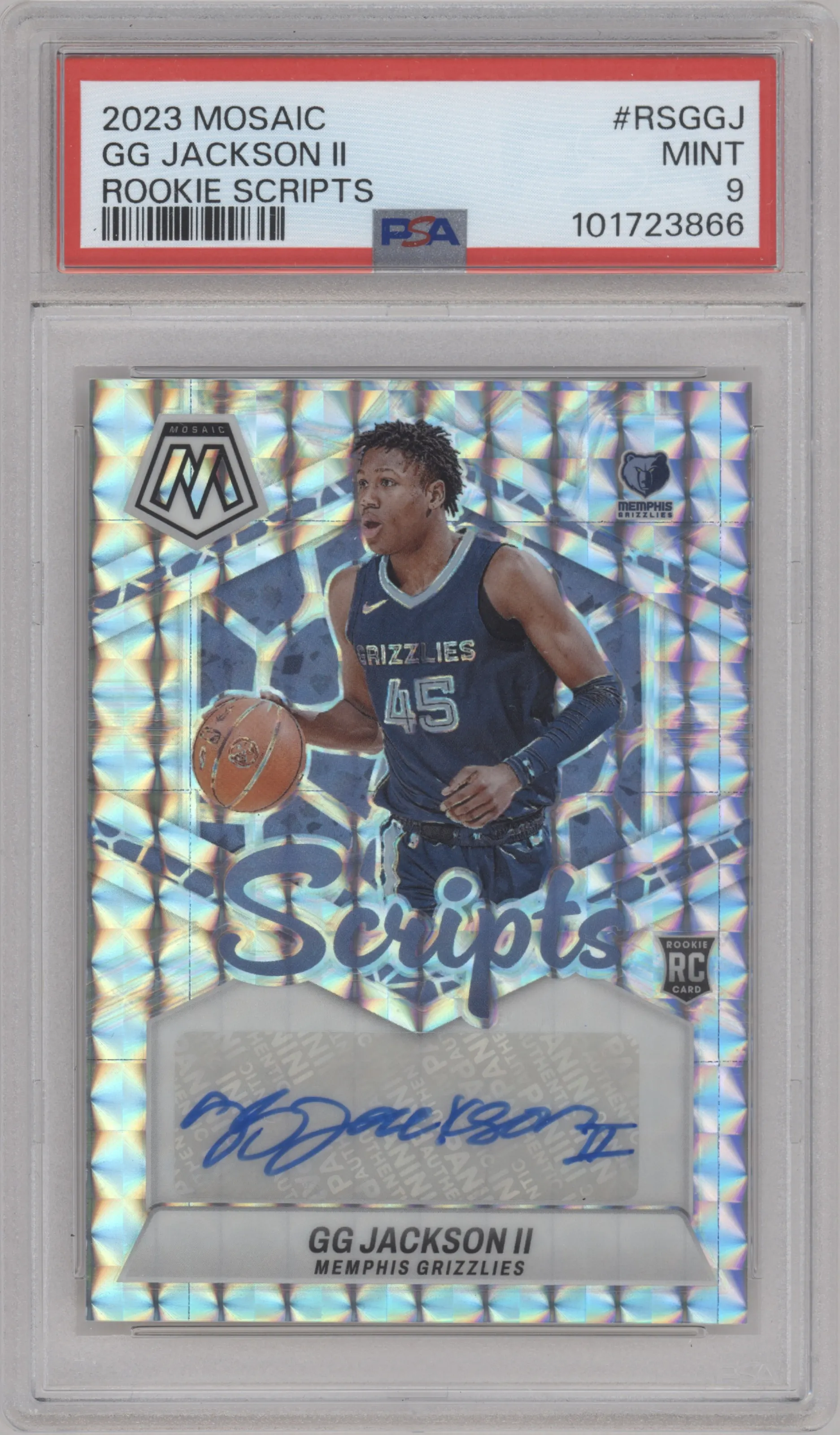 2023 Panini Mosaic Rke.Scripts GG Jackson II PSA 9