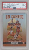 Trevor Lawrence from the 2021 Panini Prizm Draft Picks set graded by PSA and given an overall grade of 9.