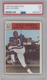 Gale Sayers from the 1966 Philadelphia set graded by PSA and given an overall grade of 1.5.