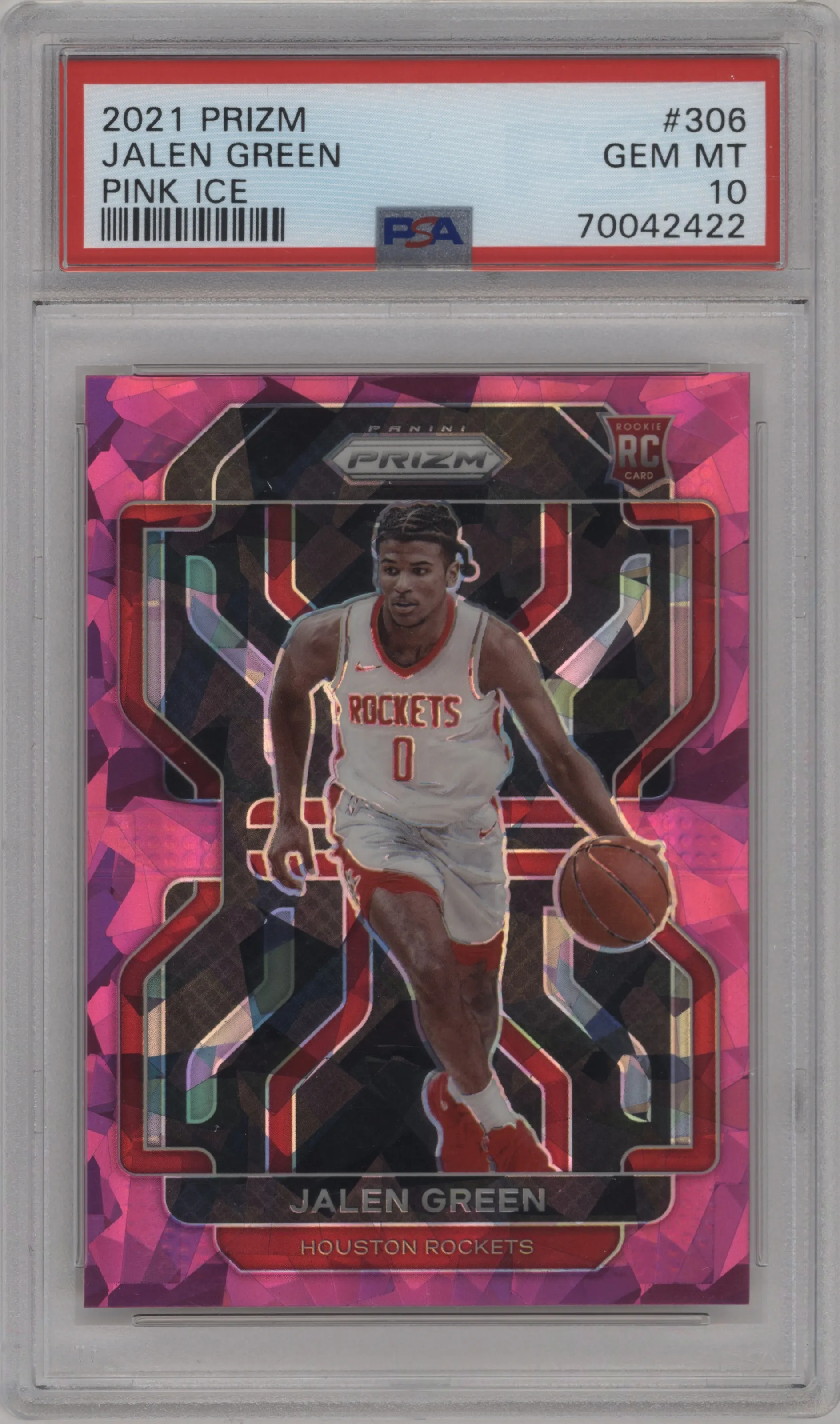 2021 Panini Prizm Jalen Green Pink Ice PSA 10