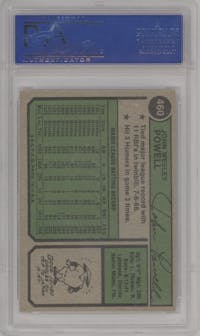 Boog Powell from the 1974 Topps set graded by PSA and given an overall grade of 8.