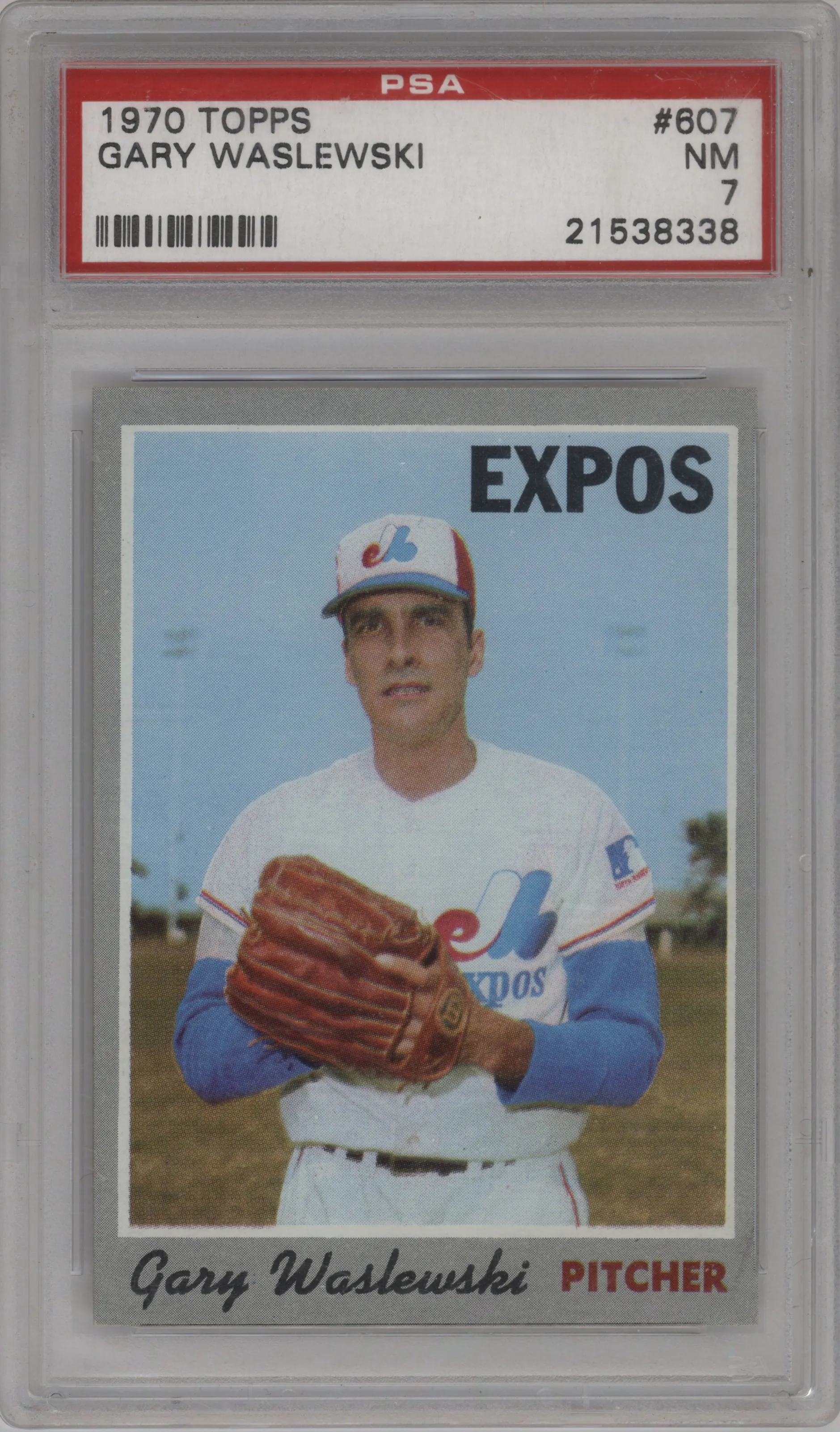 1970 Topps Gary Waslewski #607 PSA 7