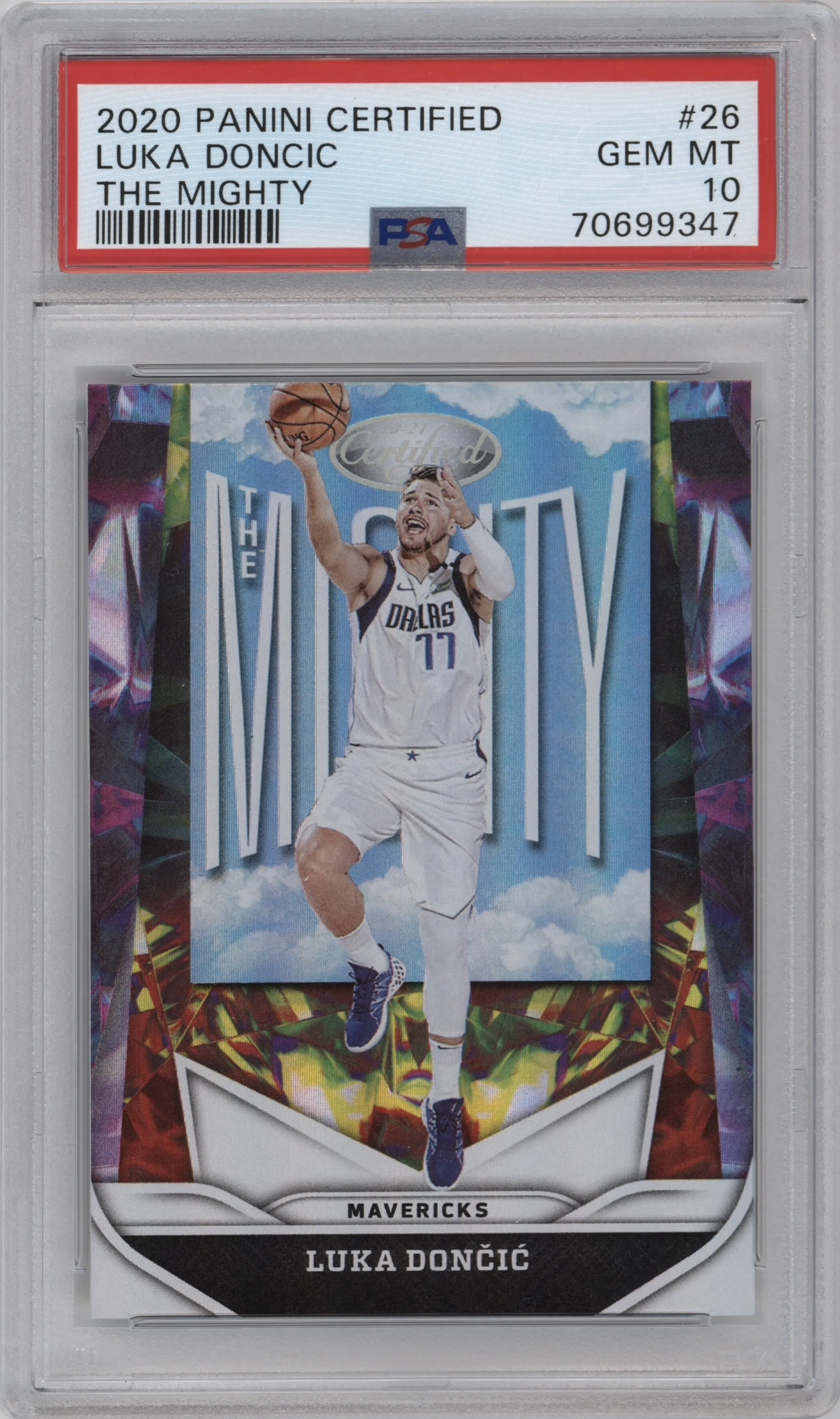 2020 Panini Certified The Mighty Luka Doncic PSA 10