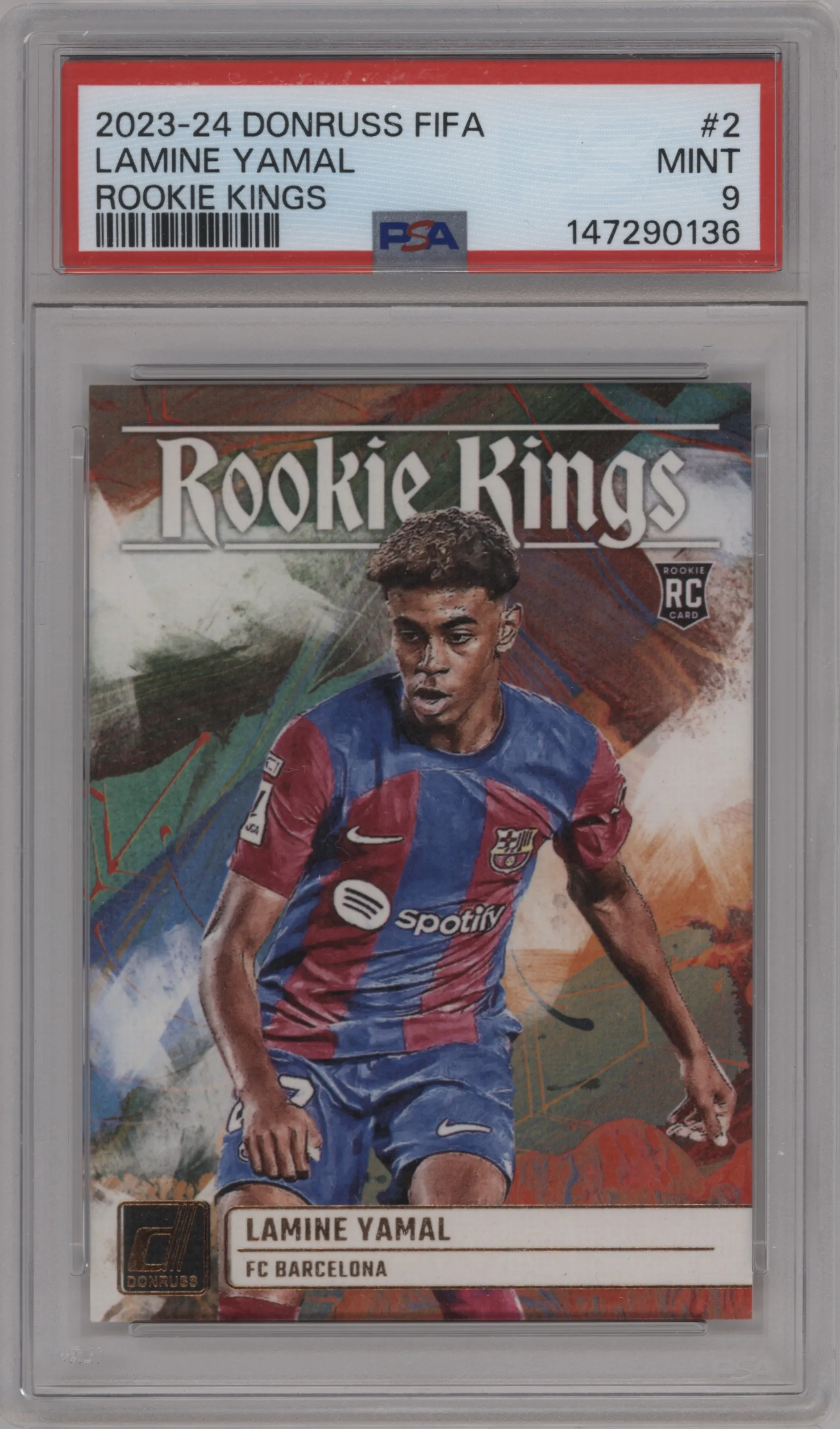 2023 Panini Donruss Rookie Kings Lamine Yamal #2 PSA 9