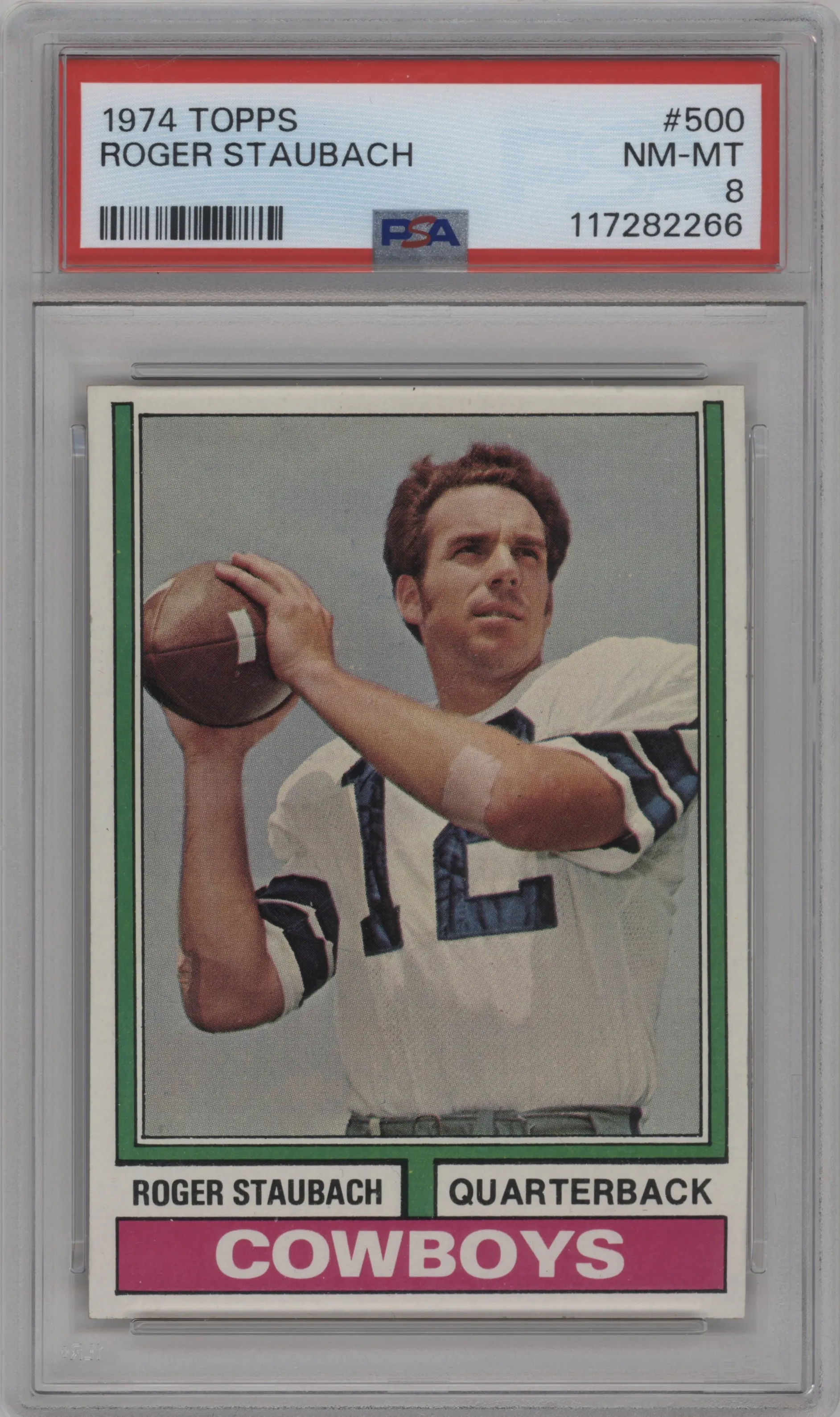 1974 Topps Roger Staubach PSA 8