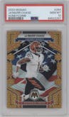 Ja'Marr Chase from the 2023 Panini Mosaic set featuring a Honeycomb parallel graded by PSA and given an overall grade of 10.