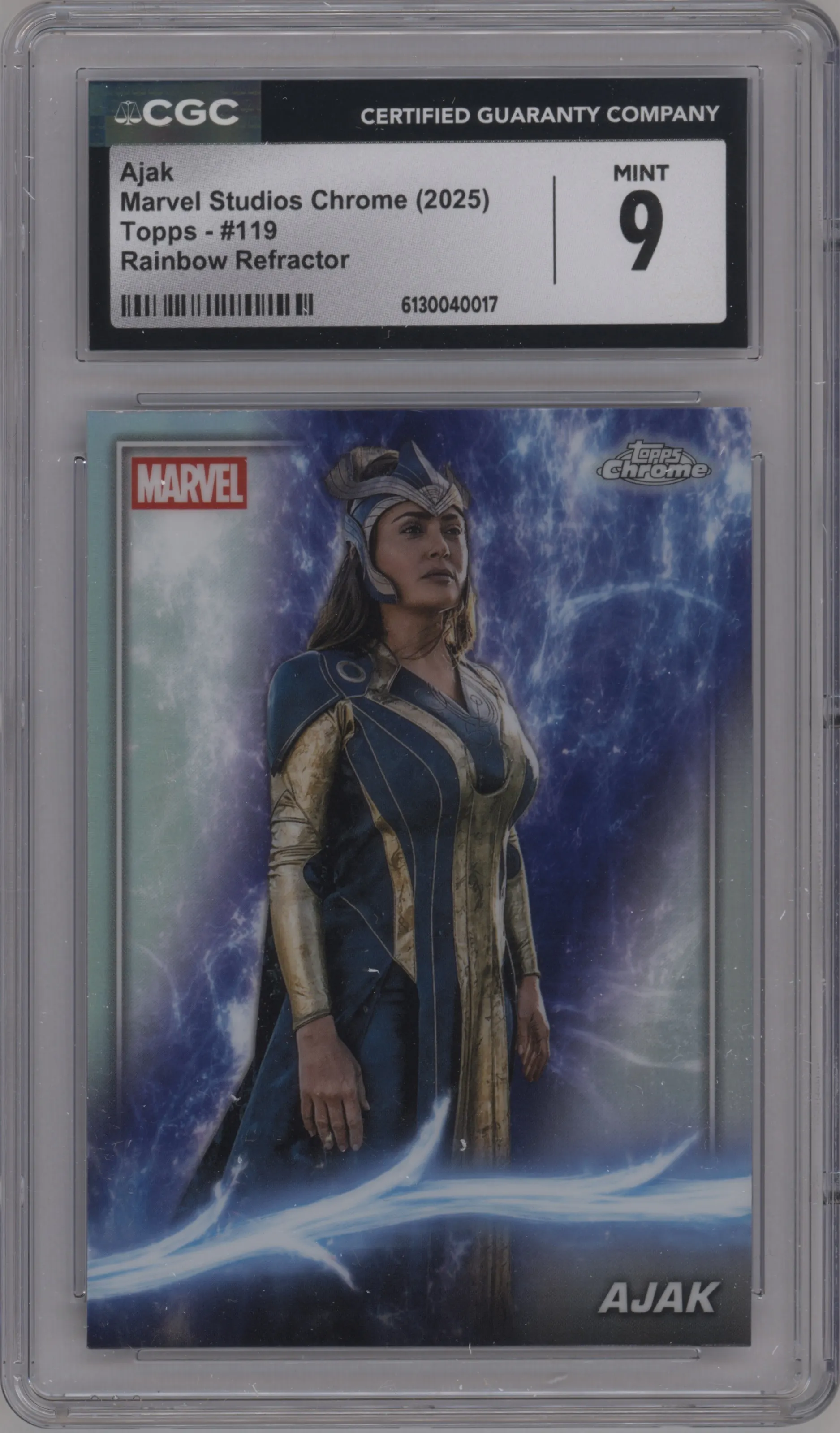 2025 Topps Chrome Marvel Studios Ajak Rainbow Refractor #119 CGC 9