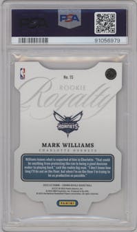 Mark Williams from the 2022-23 Panini Crown Royale set featuring a Asia Red parallel graded by PSA and given an overall grade of 10.