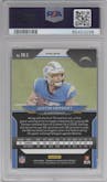 Justin Herbert from the 2020 Panini Chronicles set featuring a Silver parallel graded by PSA and given an overall grade of 10.