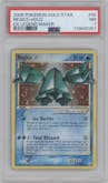 Regice Gold Star from the 2006 Pokemon EX set graded by PSA and given an overall grade of 7.
