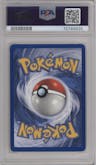 Pikachu from the 1999 Pokemon set featuring a Red Cheeks parallel graded by PSA and given an overall grade of 9.