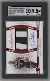 Dariq Whitehead from the 2023-24 Panini Flawless set featuring a Ruby parallel graded by SGC and given an overall grade of 9.5.