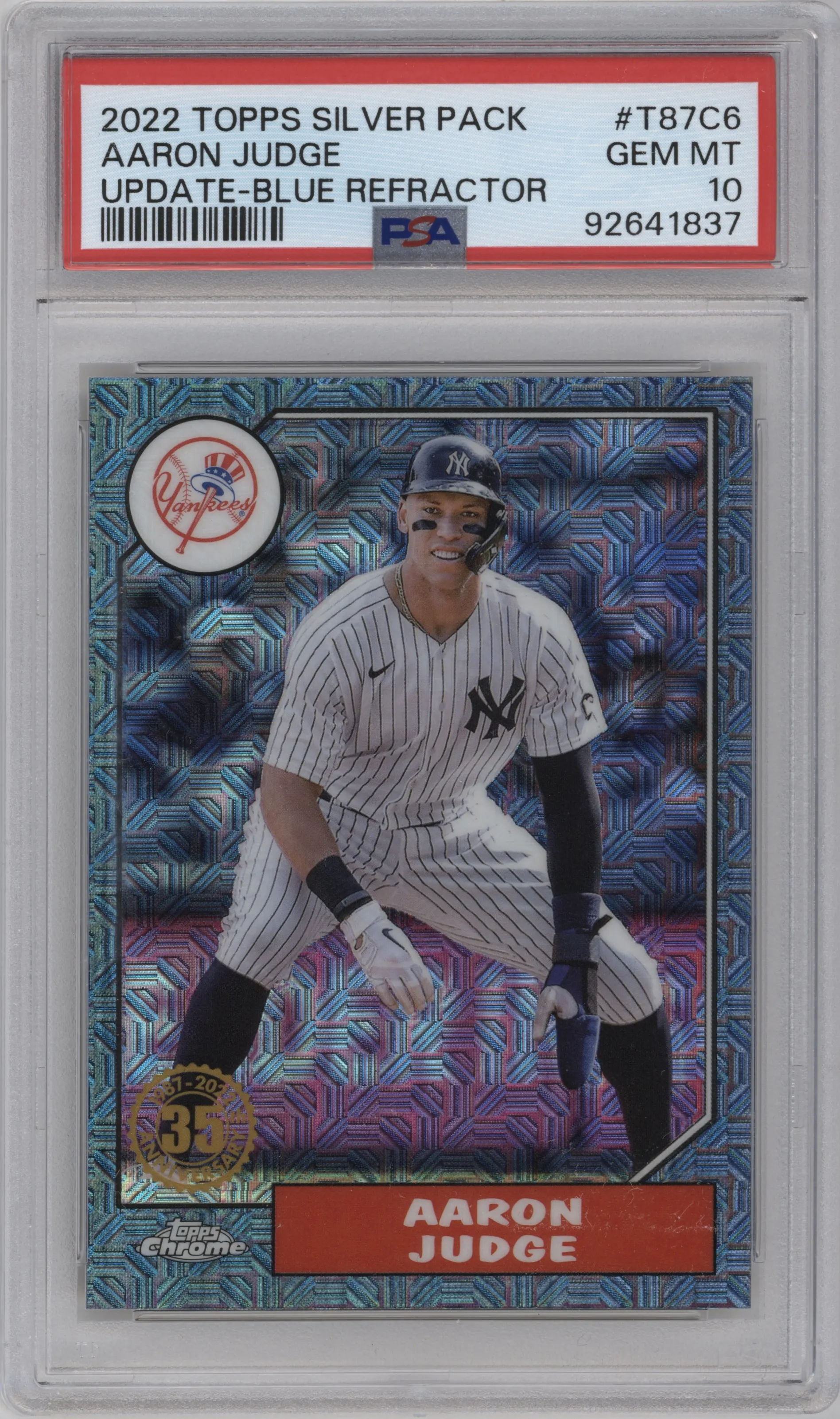 2022 Topps Silver Pack 1987 Topps Aaron Judge Blue #T87C-6 PSA 10
