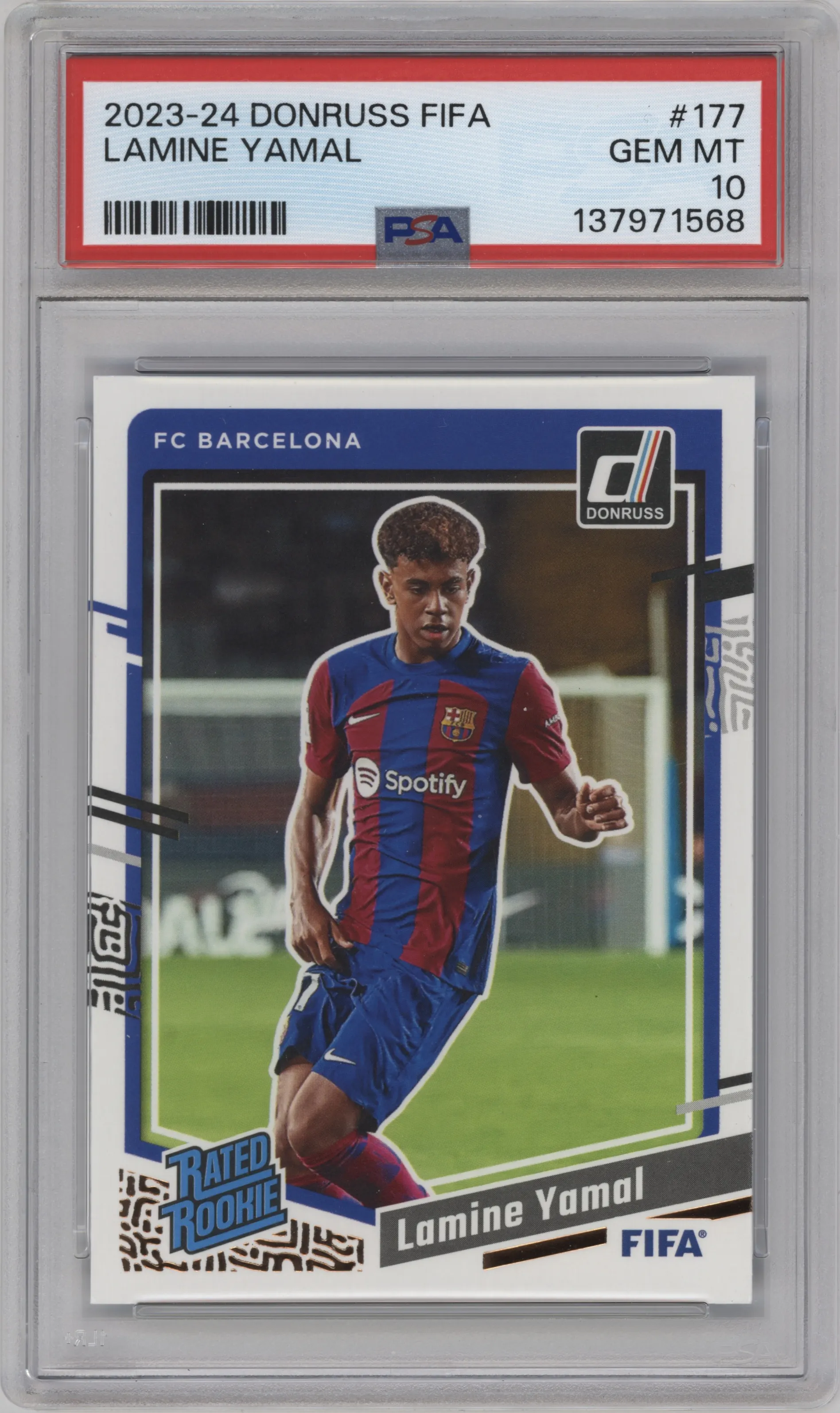 2023 Panini Donruss Rated Rookie Lamine Yamal #177 PSA 10