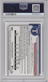 Jack Leiter from the 2024 Bowman Chrome set featuring a Blue Refractor parallel graded by PSA and given an overall grade of 9.
