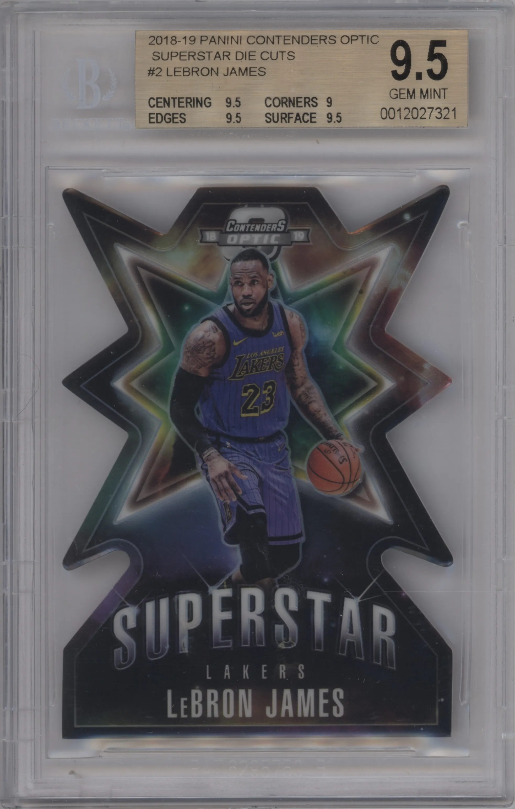2018 Panini Contenders Optic Superstar LeBron James BGS 9.5