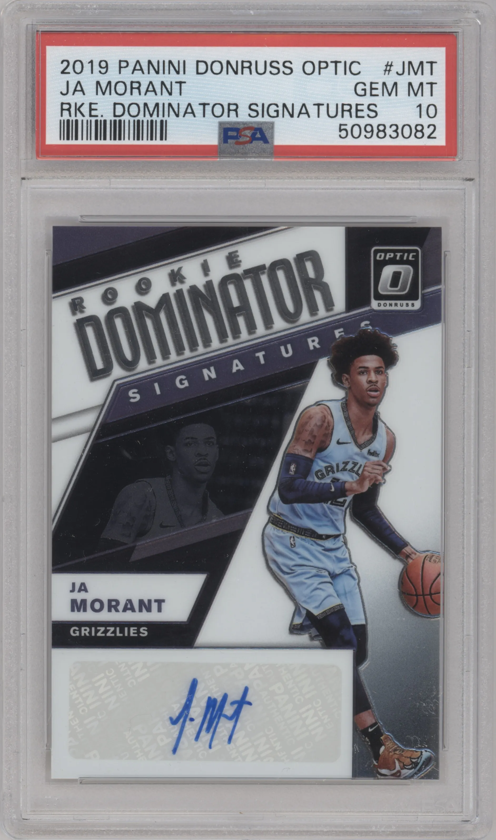 2019 Panini Donruss Optic Rke.Dom.Sig. Ja Morant PSA 10