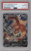Charizard V from the 2022 Pokemon SWSH set graded by PSA and given an overall grade of 10.