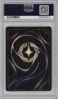 Mickey Mouse from the 2022 Disney Lorcana set graded by PSA and given an overall grade of 10.