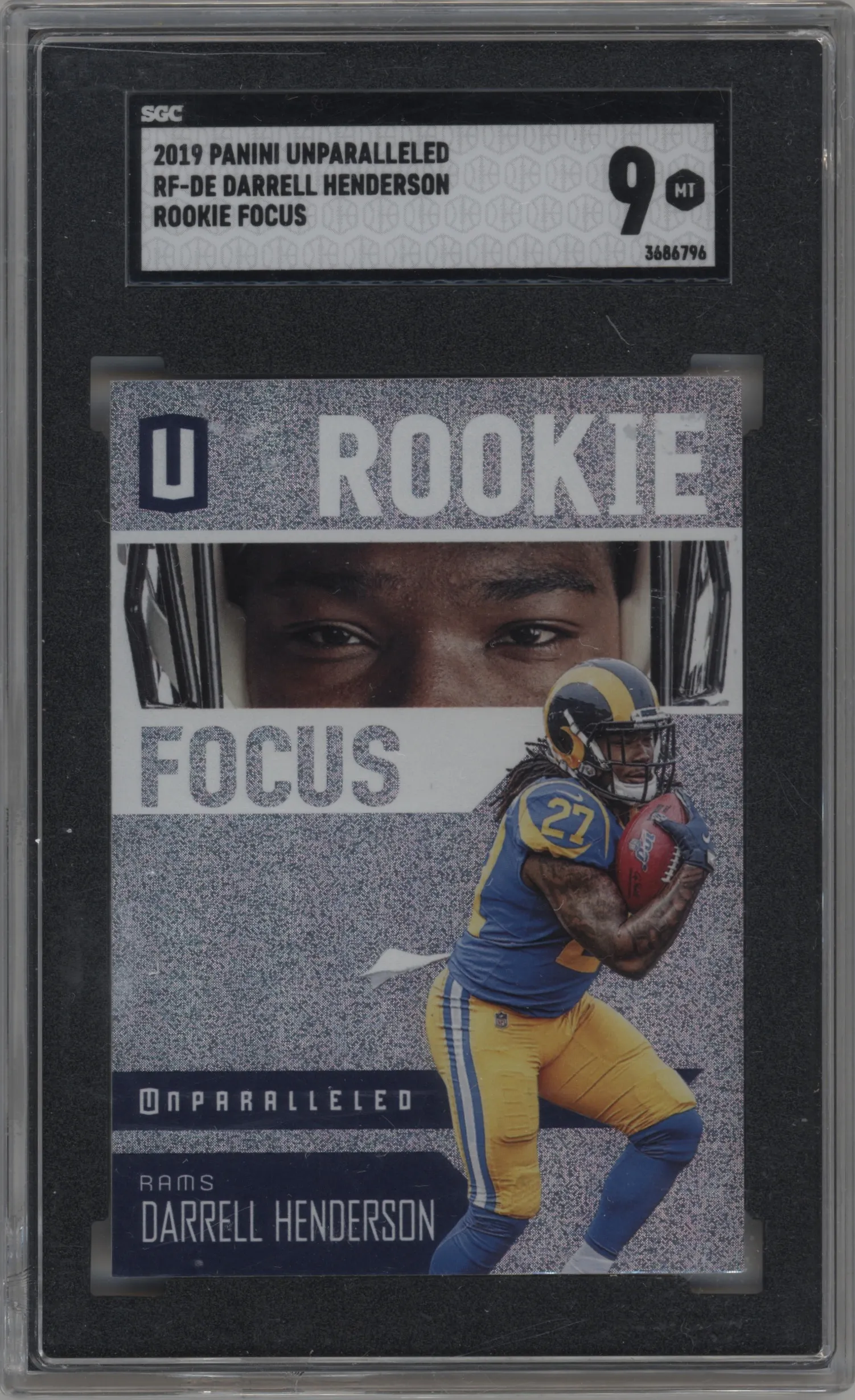 2019 Panini Unparalleled Rke.Focus Darrell Henderson #RF-DE SGC 9
