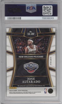 Jose Alvarado  from the 2022-23 Panini Select set graded by PSA and given an overall grade of 10.