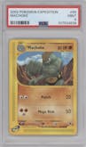 Machoke from the 2002 Pokemon E-CARD set graded by PSA and given an overall grade of 9.