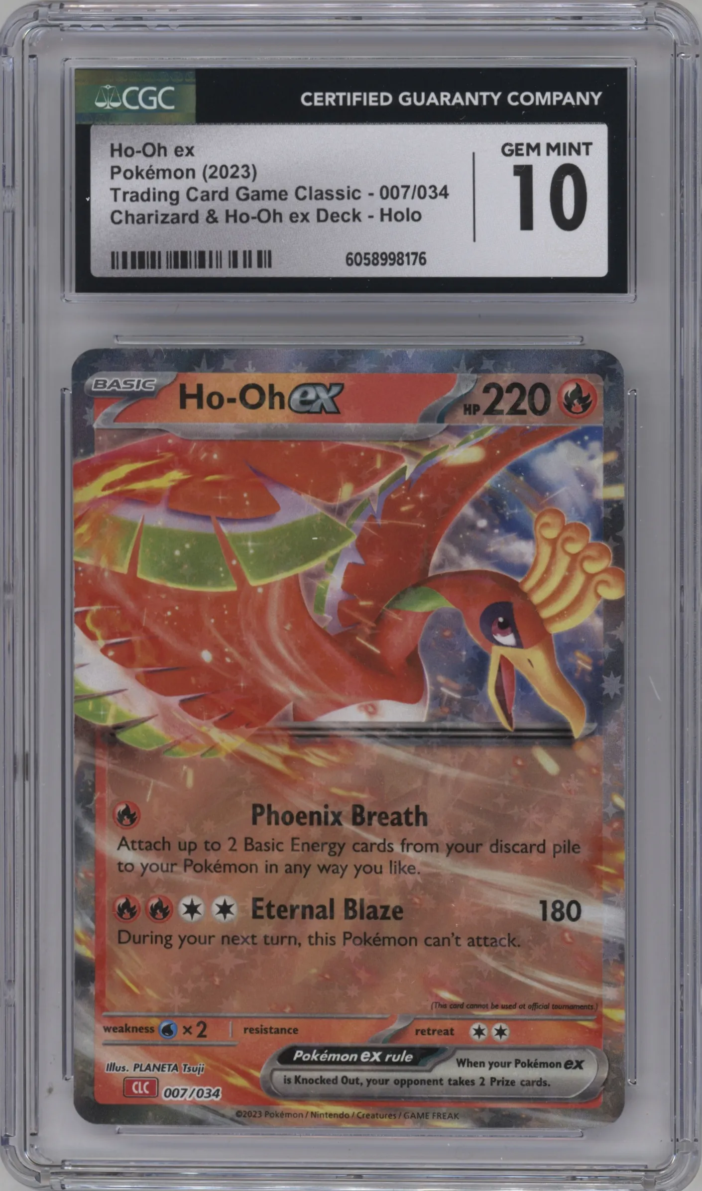 2023 Pokemon CLC Ho-Oh Ex CGC 10
