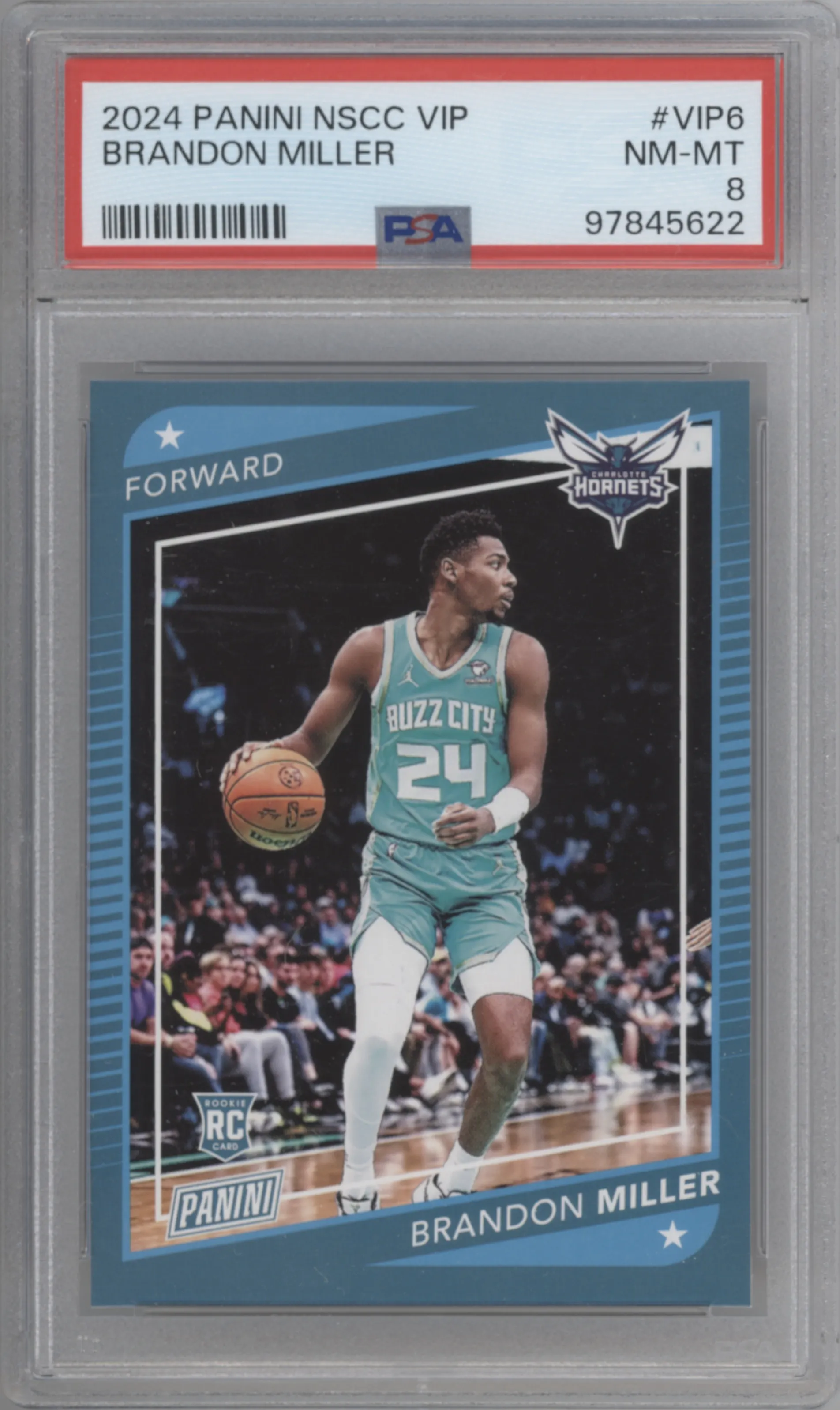 2024 Panini The National VIP Silver Pack Brandon Miller PSA 8