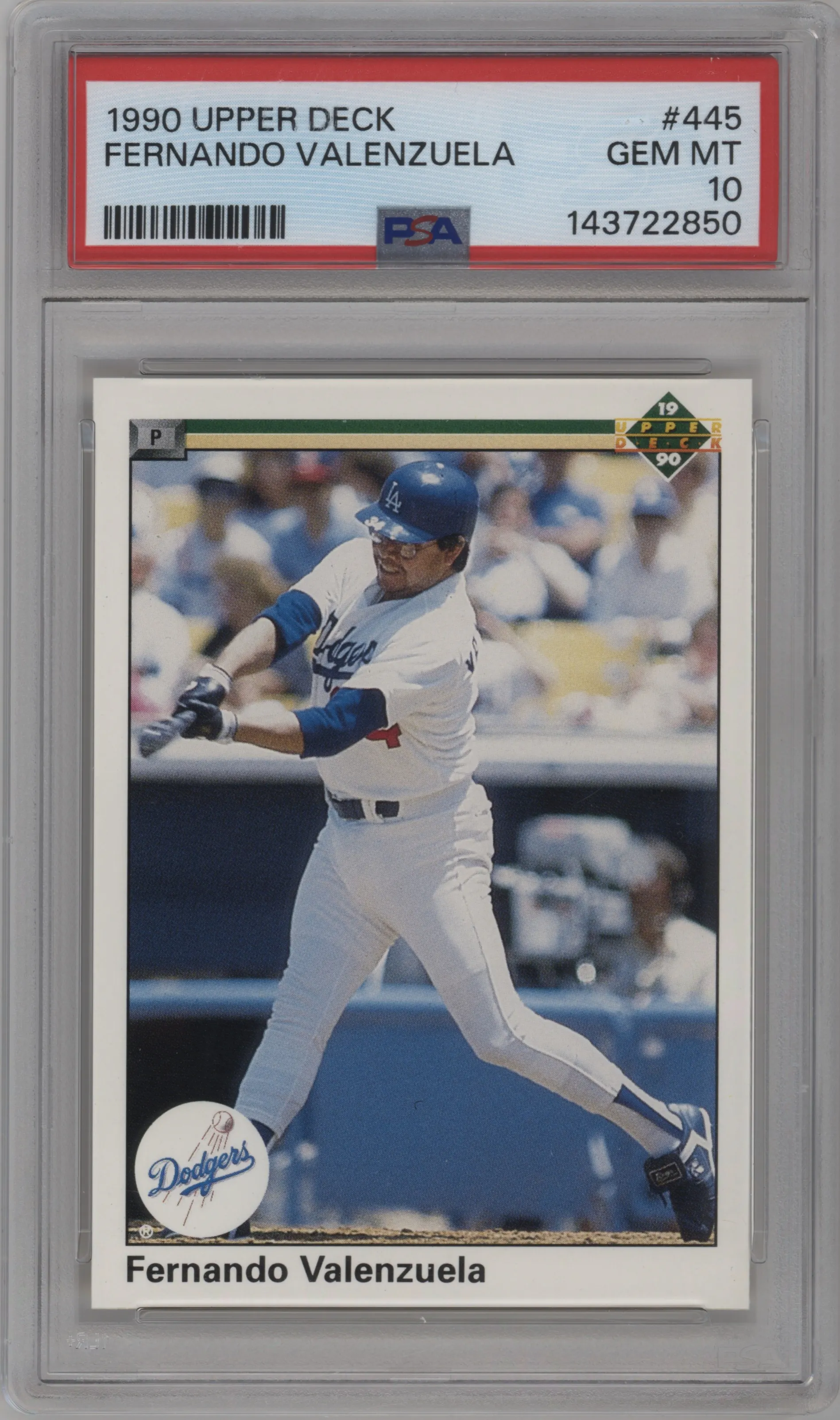 1990 Upper Deck Fernando Valenzuela PSA 10