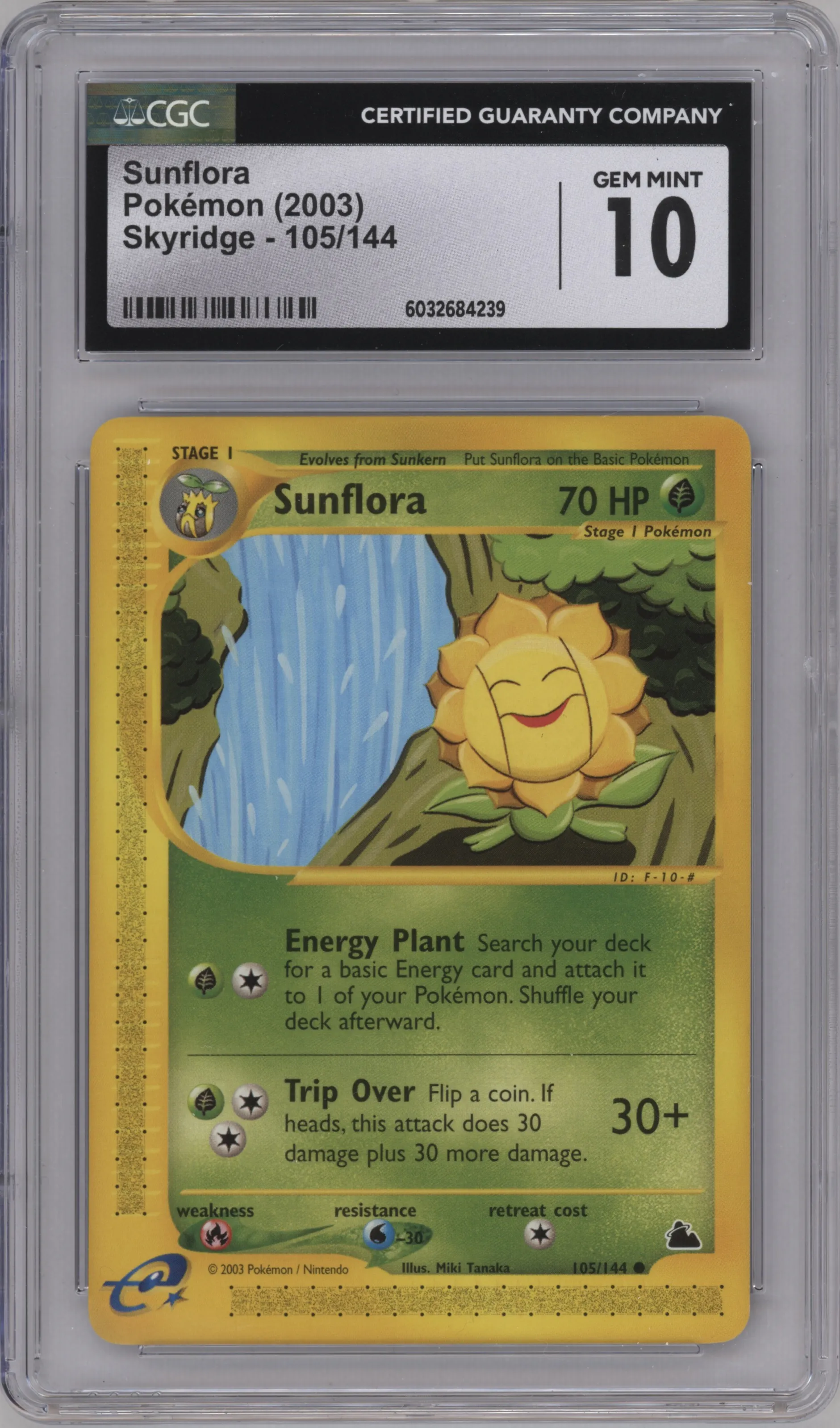 2003 Pokemon E-CARD Skyridge Sunflora #105 CGC 10