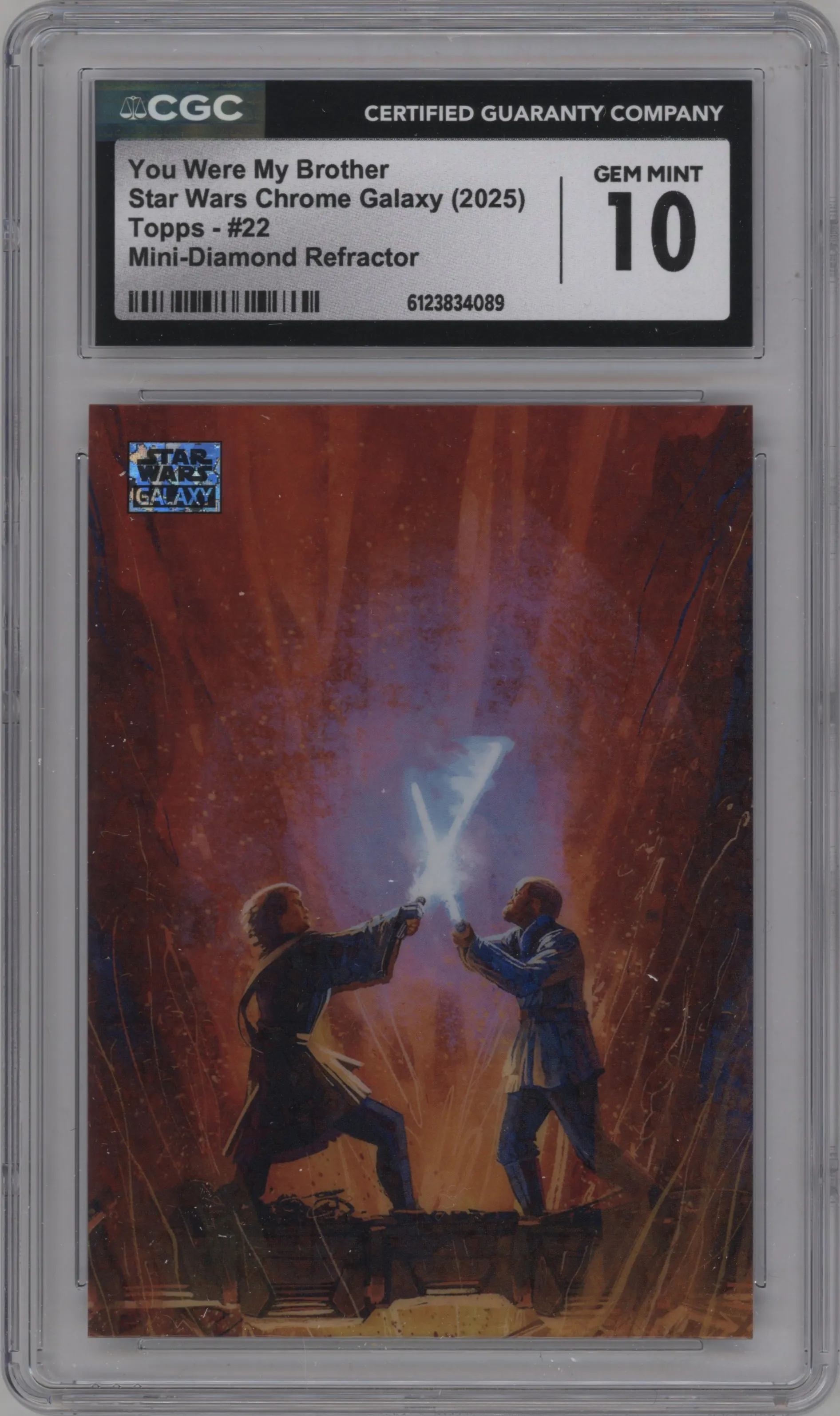 2025 Topps Chrome Star Wars Galaxy You Were My Brother Mini Diamond Refractor #22 CGC 10