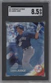 Aaron Judge from the 2017 Bowman Platinum set graded by SGC and given an overall grade of 8.5.