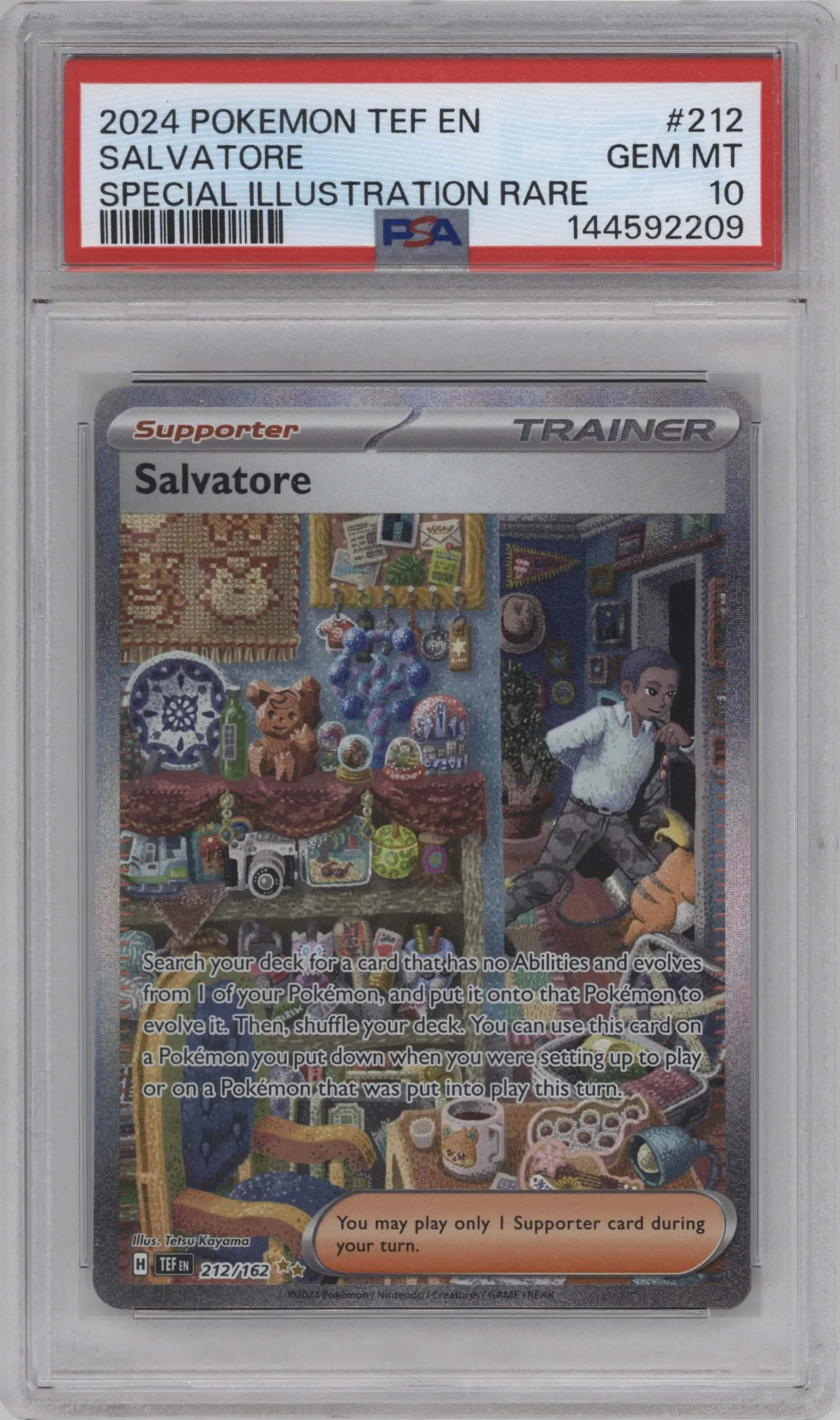 2024 Pokemon SV Temporal Forces Salvatore PSA 10